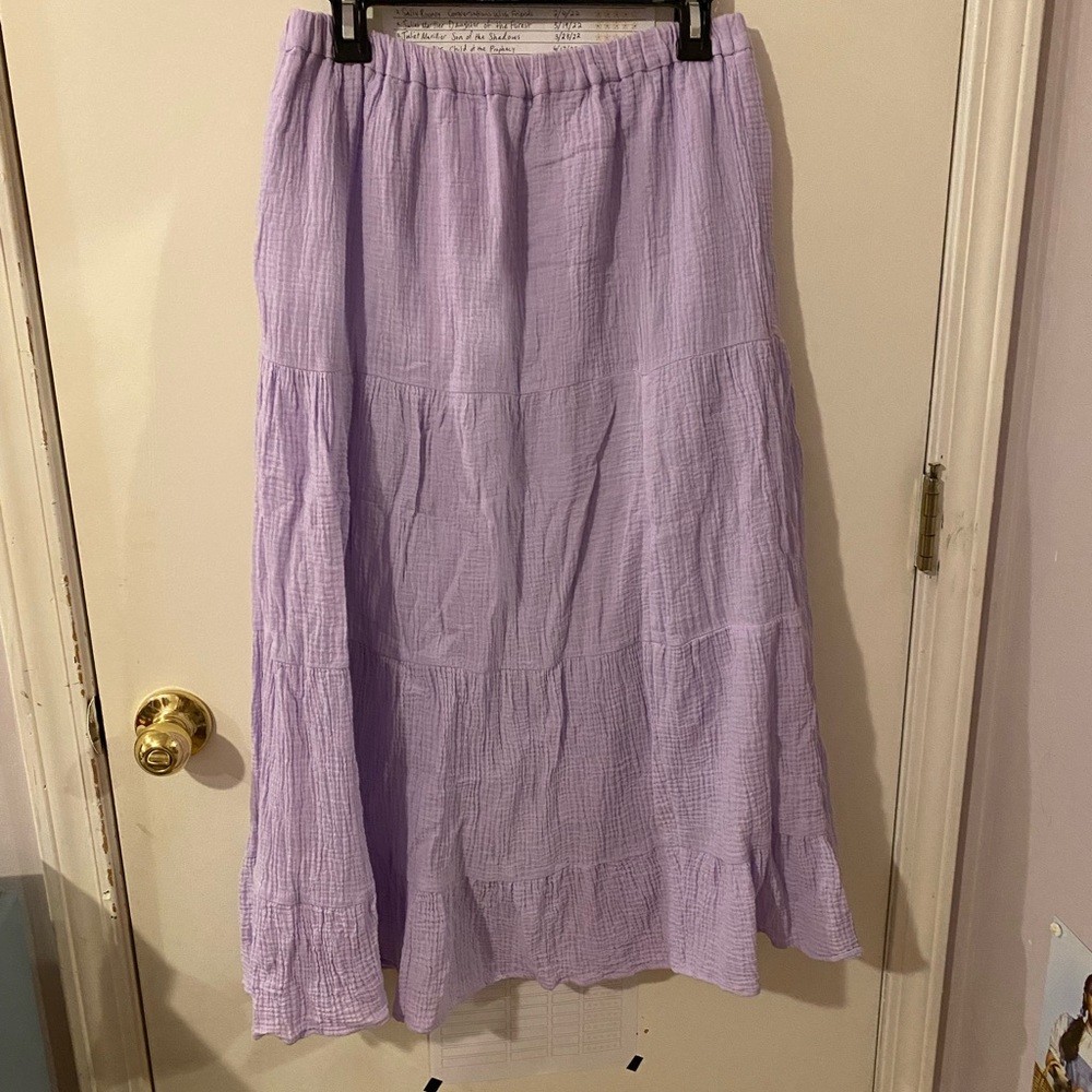 Calvin Klein lilac maxi skirt lined medium